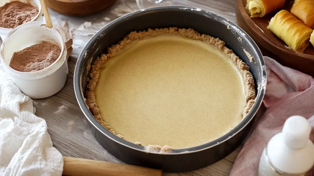 Prepare the Cinnamon Roll Crust